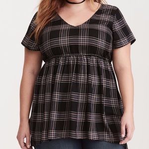 Torrid Plaid Tunic Size 1
